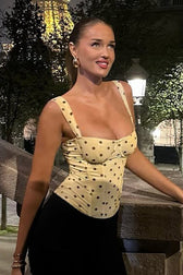 Polka Dot Off-Shoulder Cami Top