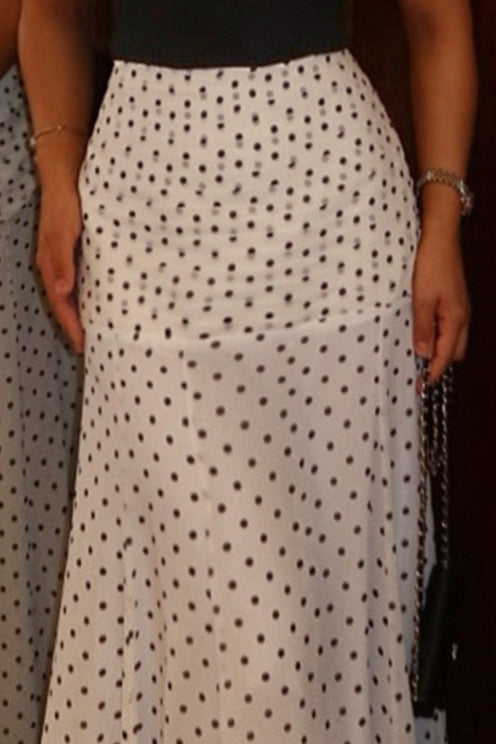 Ruffled Polka Dot Mermaid Skirt