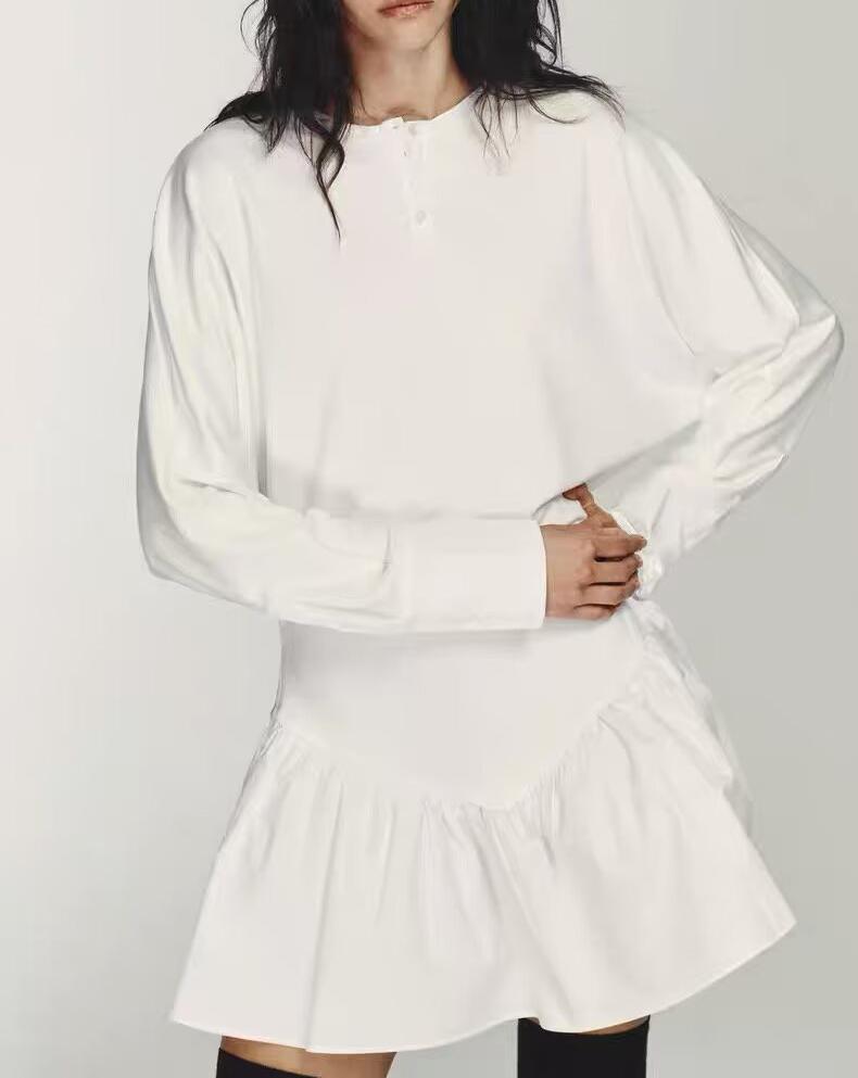 Woman Bat Sleeve Dress