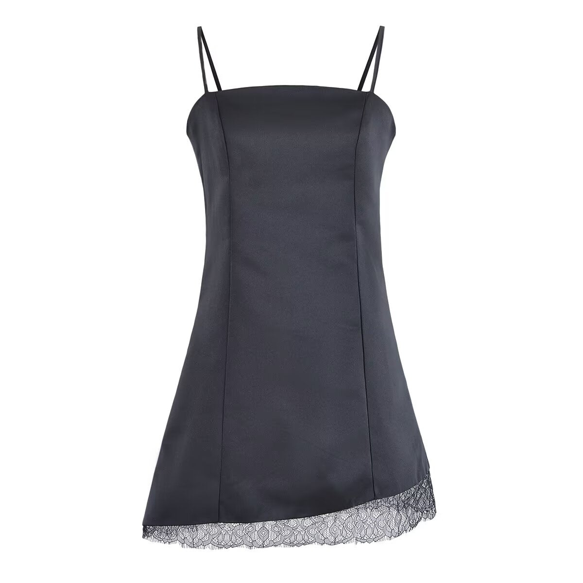 Women Clothing Winter Sexy Lace Suspender Dress Back Invisible Zipper with Inner Village