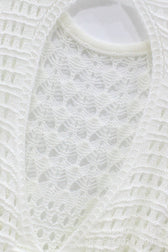 Knit Hollow Out Fringe Beach Maxi Cover Up