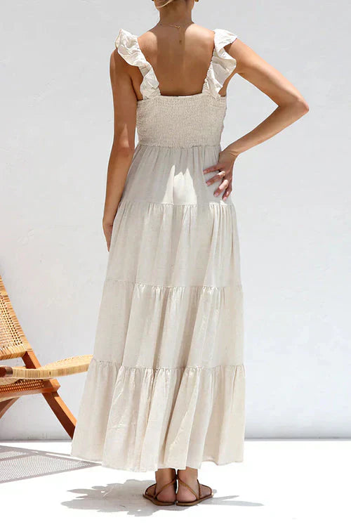 Crisanta Chic and Relaxed Summer Dress for Women Light Breezy Style
