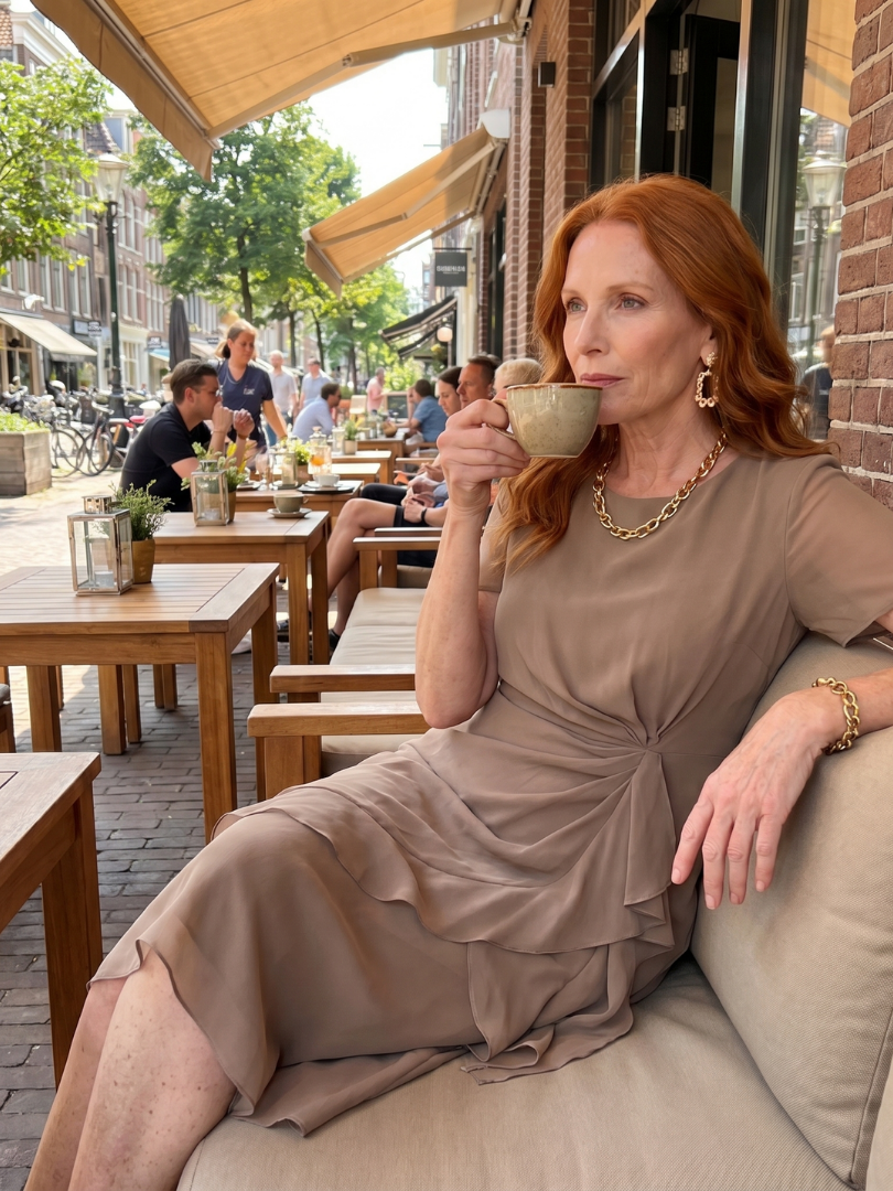 Sara - Chiffon Draped Dress