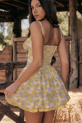 Love In Your Eyes Lace Print Skater Mini Dress - 9 Colors 17