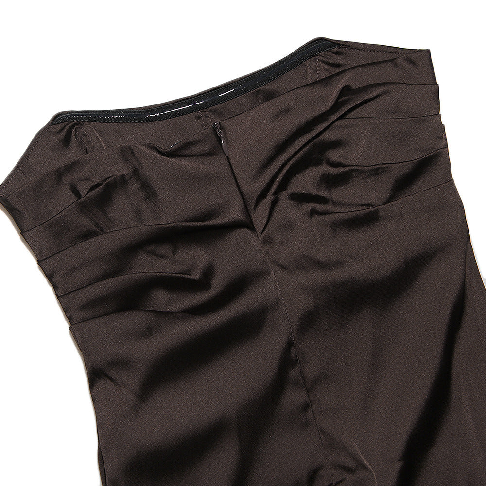 Cassio Mini Dress - Brown