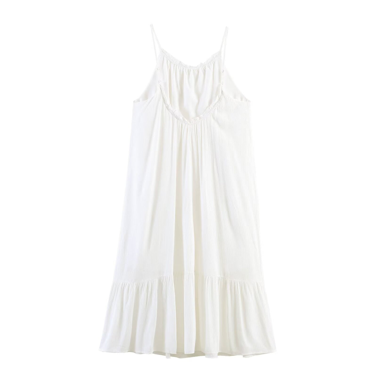 Women Clothing Spring Simple Vacation Backless Camisole Dress