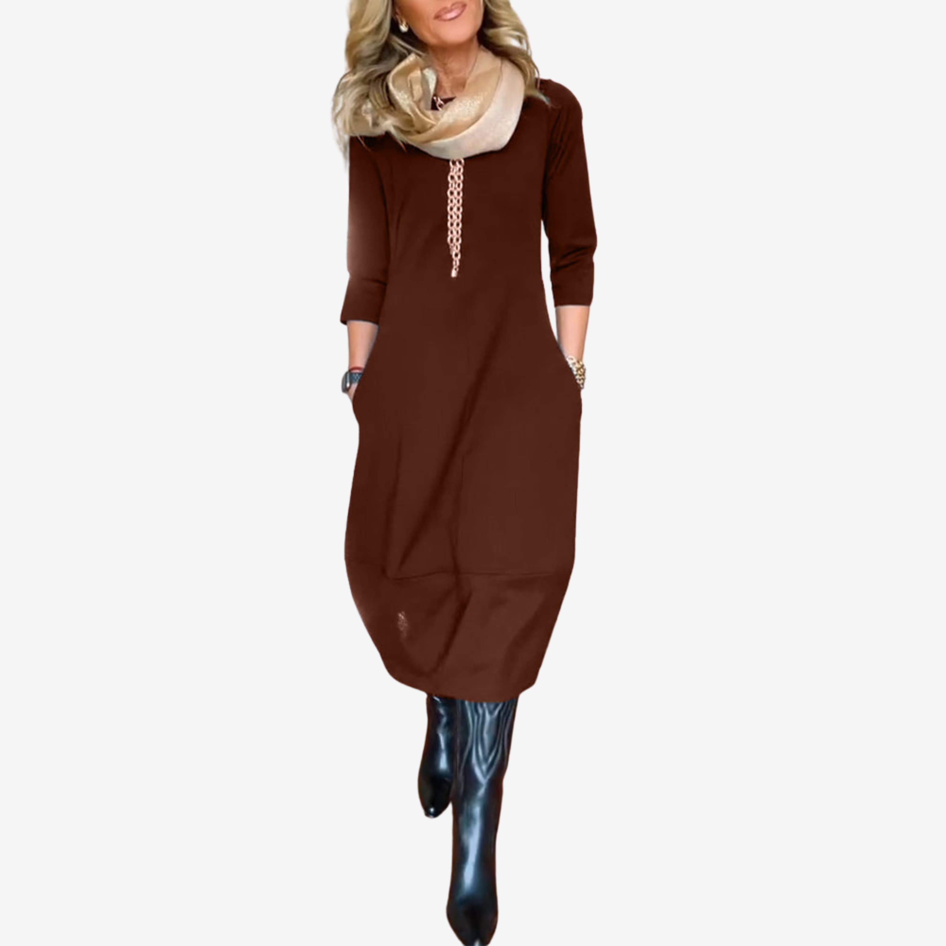 Poppy | Casual Elegance Dress Khaki