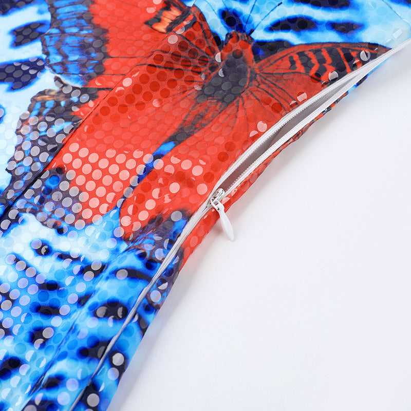 Carlini Mini Dress-Blue