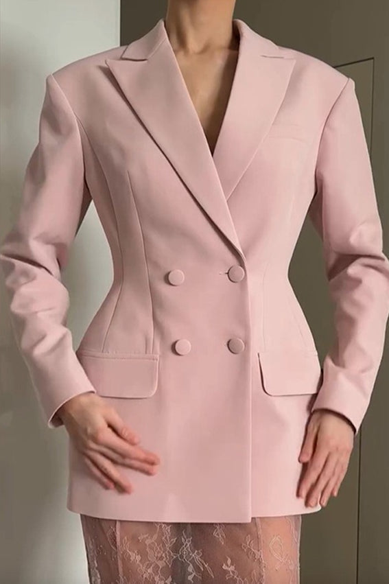 Pink Buttoned Blazer