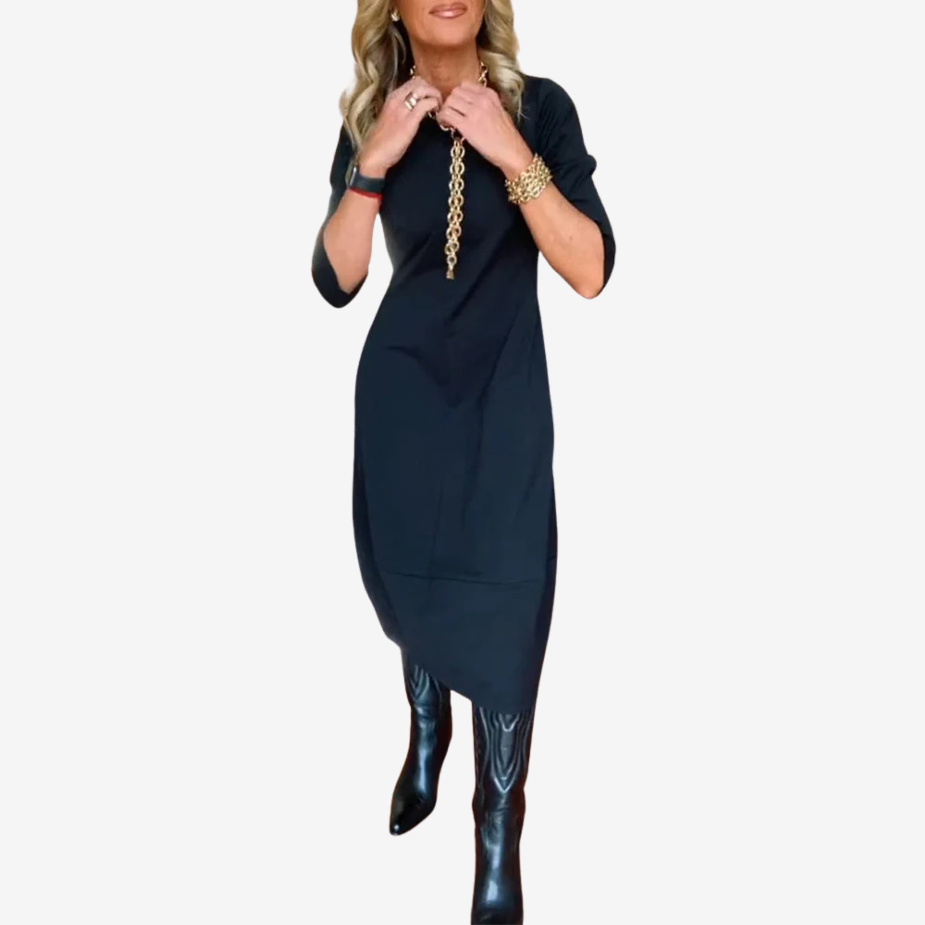 Poppy | Casual Elegance Dress Black