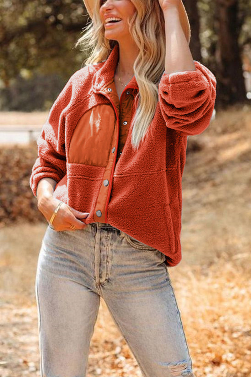 Button Pockets Fleece Jacket