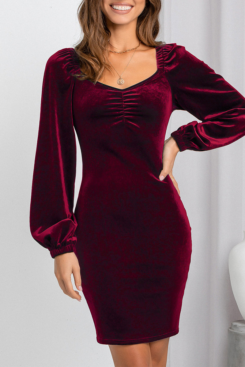 Monica Sexy Elegant Solid Classic Dress with Premium Casual Styling