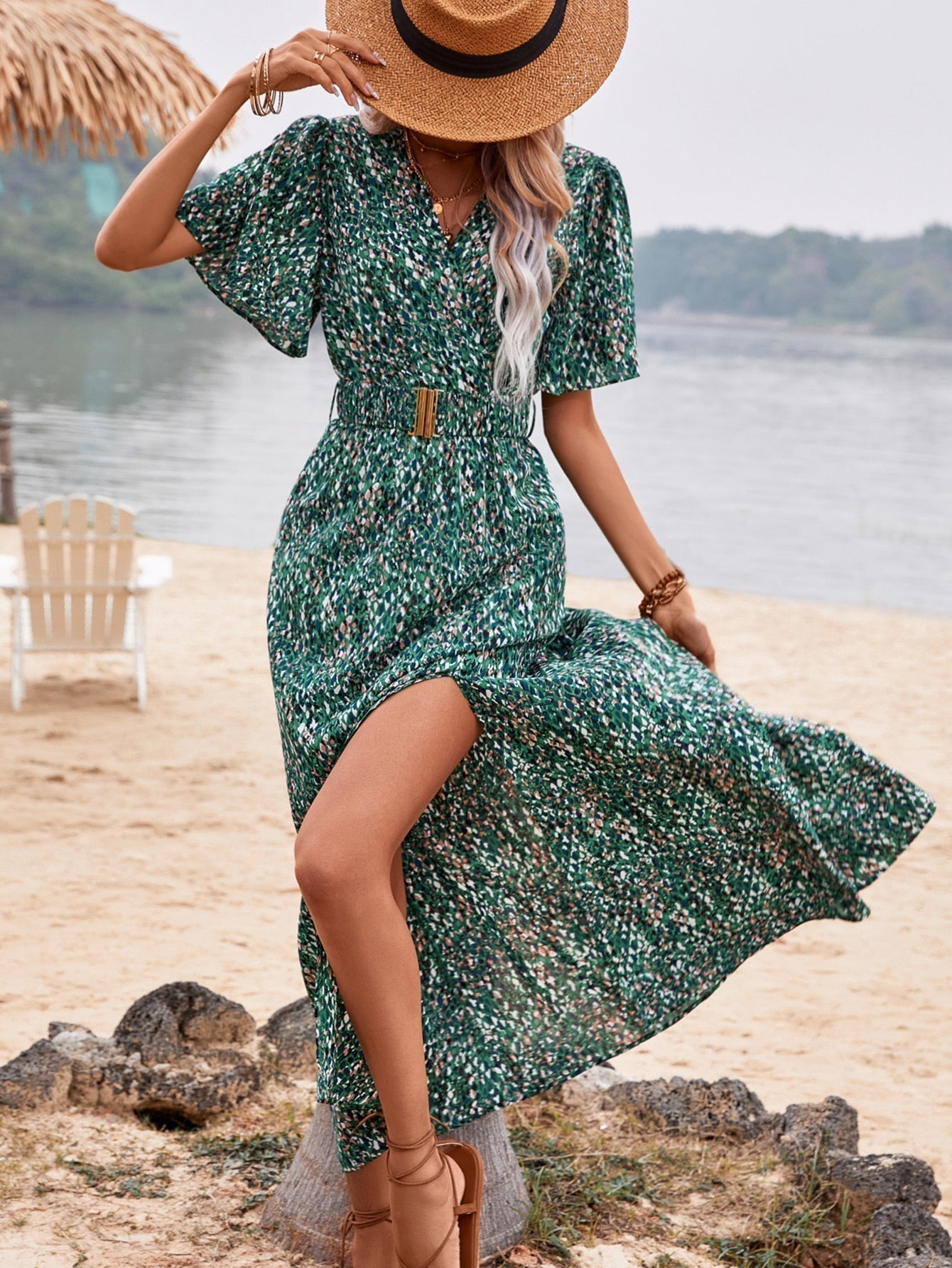 Belinda Effortless Maxi Dress Butterfly Style Elevated Occasion Wear