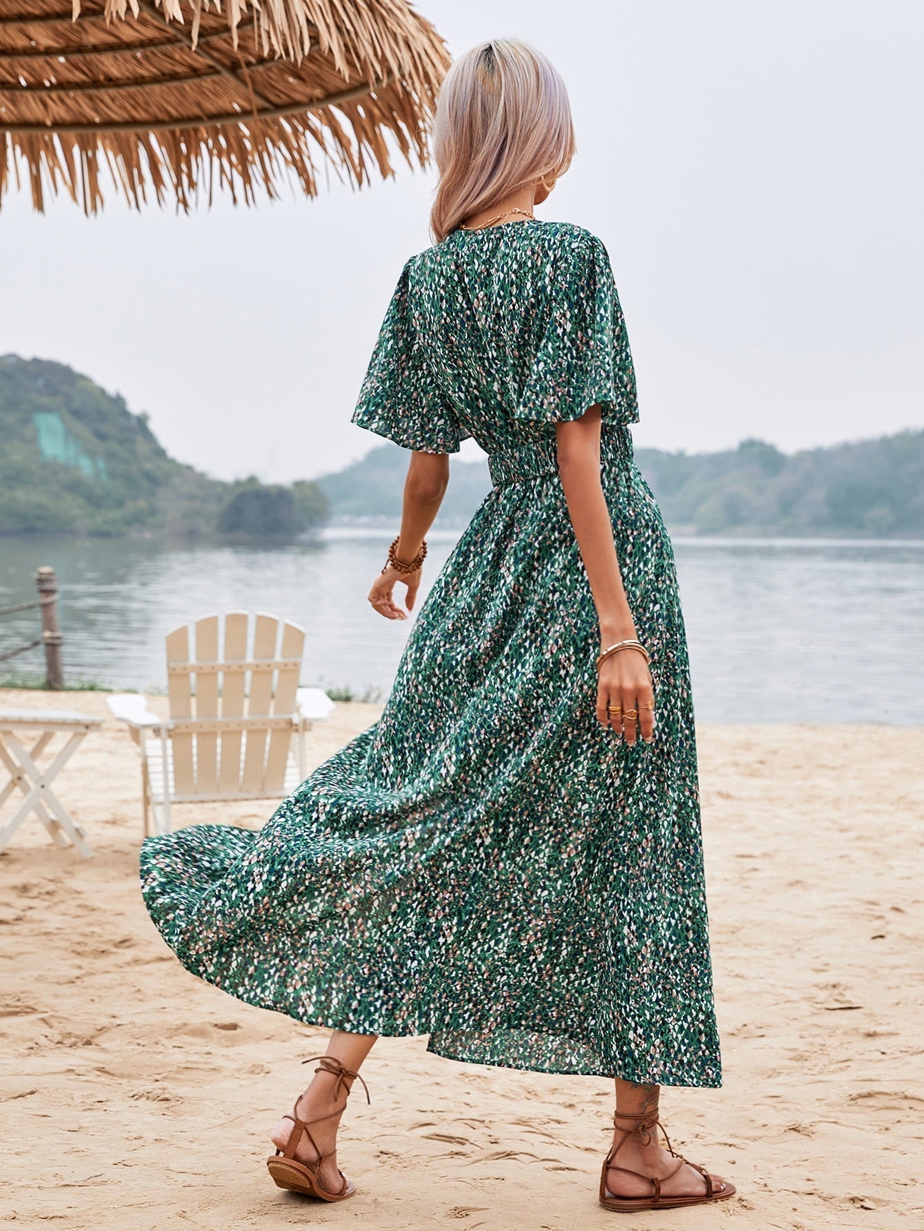 Tania Exclusive Maxi Dress Butterfly Style Designer Edit