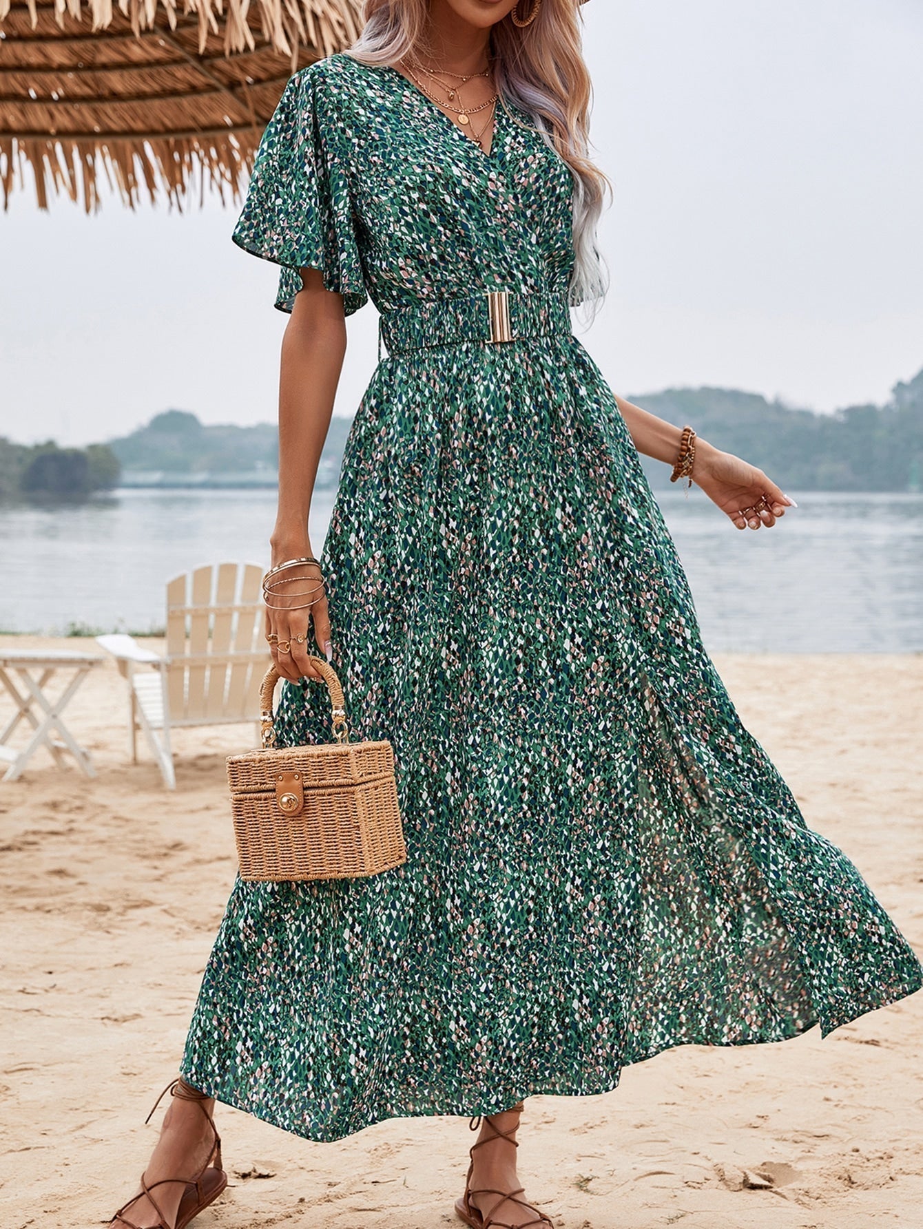 Tania Exclusive Maxi Dress Butterfly Style Designer Edit