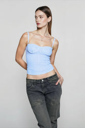 Open Back Satin Cami Top