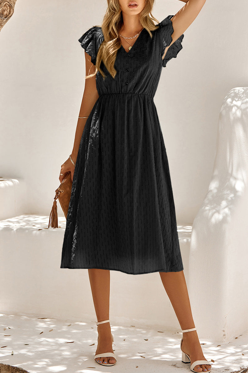 Statement Antonella V Neck Midi Dress Occasion Edit