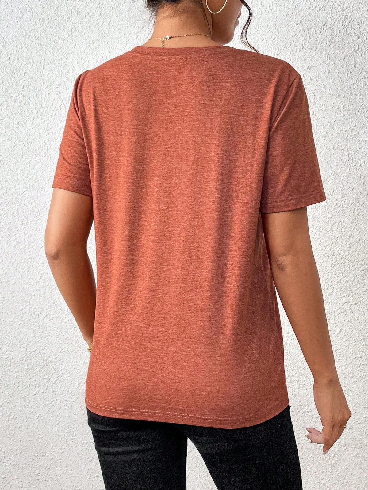Crew Neck Short Sleeve Figure Graphic Print T-Shirt Top 4