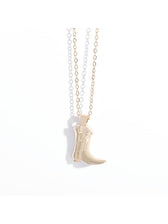 1pc Retro Punk Style Western Cowboy Boot Shaped Pendant Necklace,