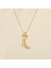 1pc Retro Punk Style Western Cowboy Boot Shaped Pendant Necklace,