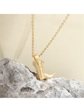 1pc Retro Punk Style Western Cowboy Boot Shaped Pendant Necklace,