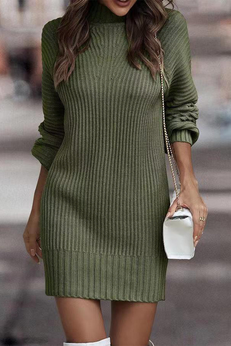 Zara Casual Solid Patchwork Dress with Vintage Inspired Everyday Styling