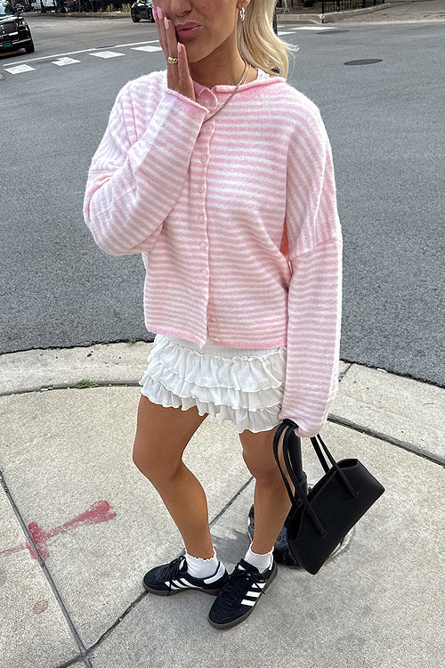 Attractively Cozy Soft Striped Knit Cardigan - 6 Colors