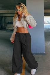 Hip Hop Drawstring Cargo Loose Versatile Pants