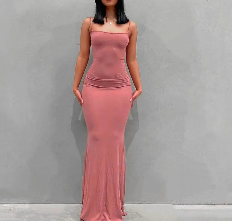Satin Slip Backless Maxi Dress 6