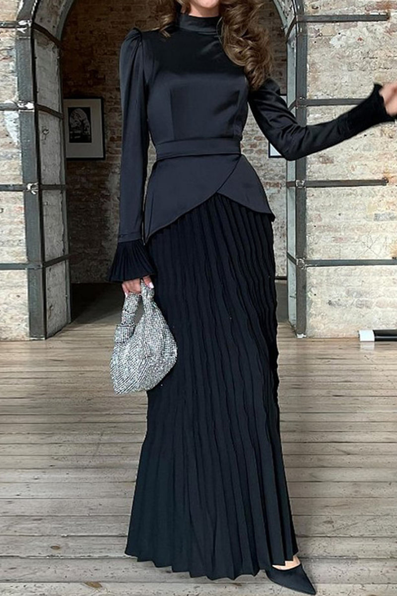 Ines Elegant Solid Color Elegant Dress with Premium Casual Styling