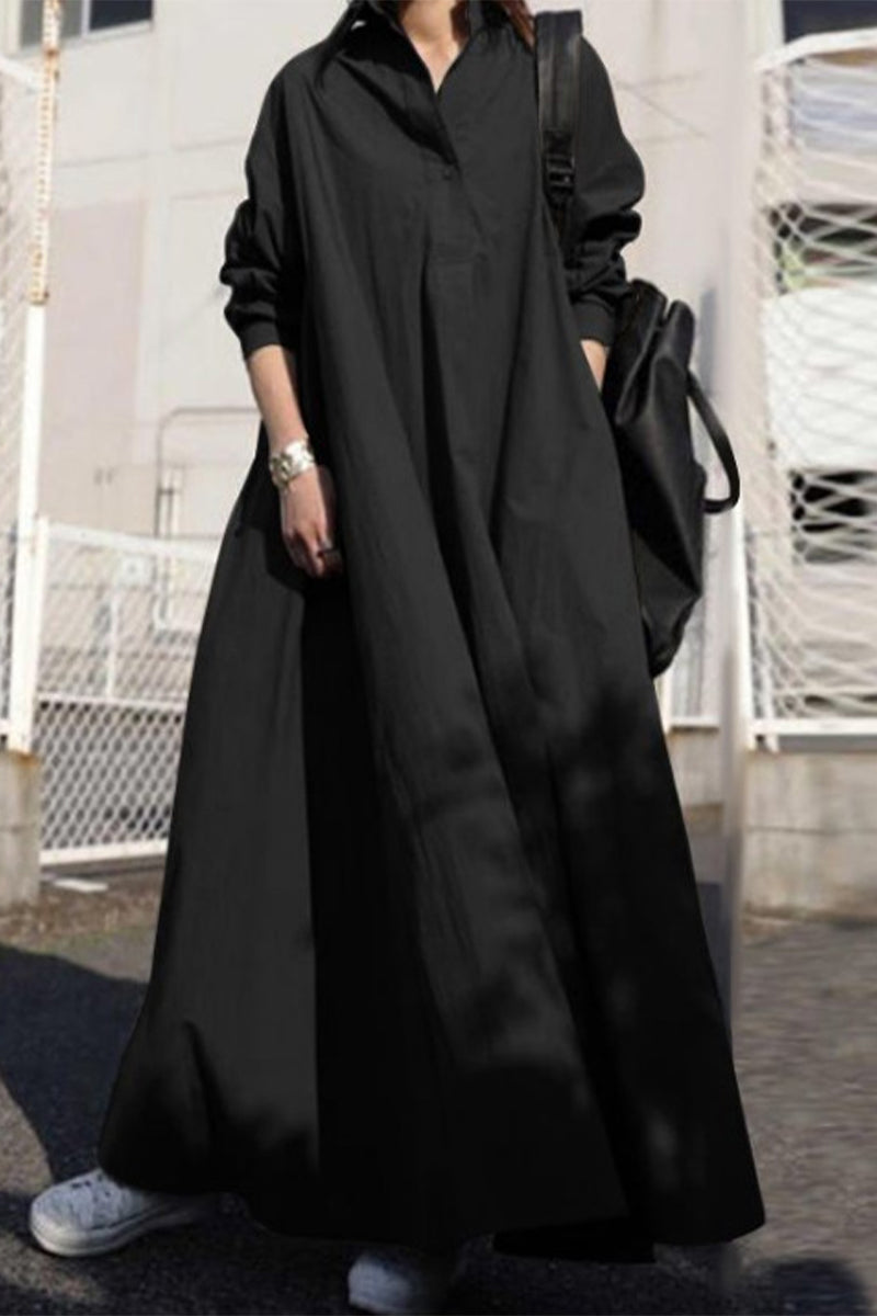 Jimena Casual Simplicity Fixed Dress with Relaxed Fit and Smart Casual Fashion