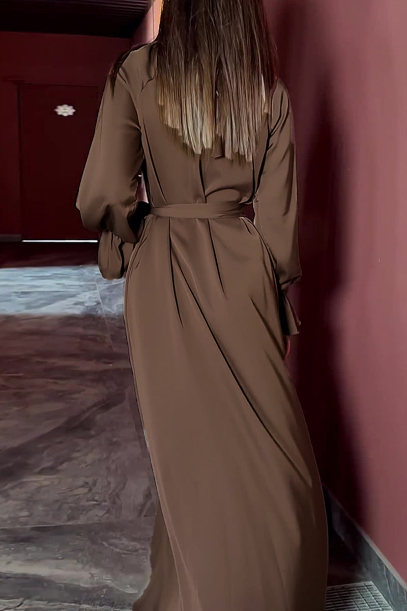Ainhoa Elegant Solid Color Urban Dress with Premium Casual Styling
