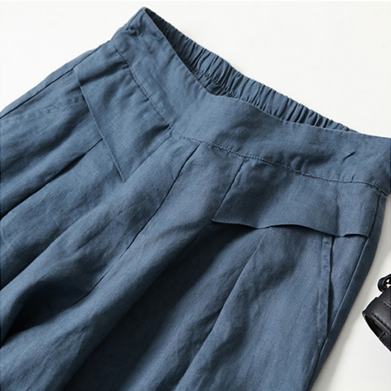 High Waist Wide Leg Culotte Pants