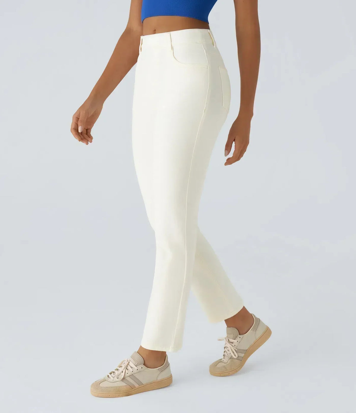 High Waist Straight Leg Pull On Jeans 30