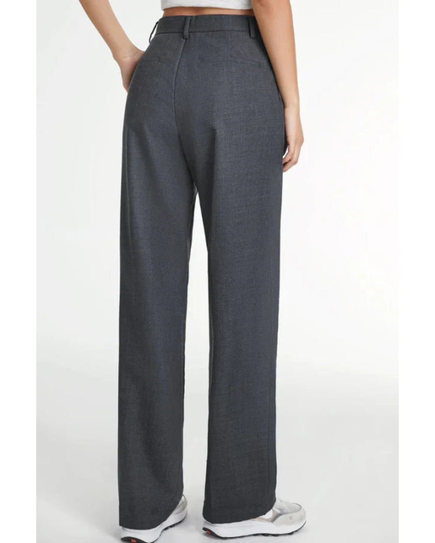 High Waist Pleated Wide Leg Trousers