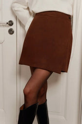 High Waist A Line Slit Skirt