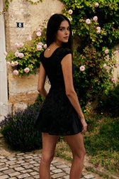 Retro Lace Bow Mini Dress - View 4