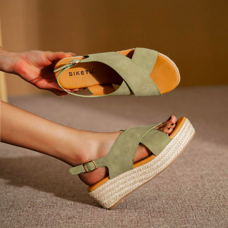 Cross Strap Comfortable Platform Women Sandals