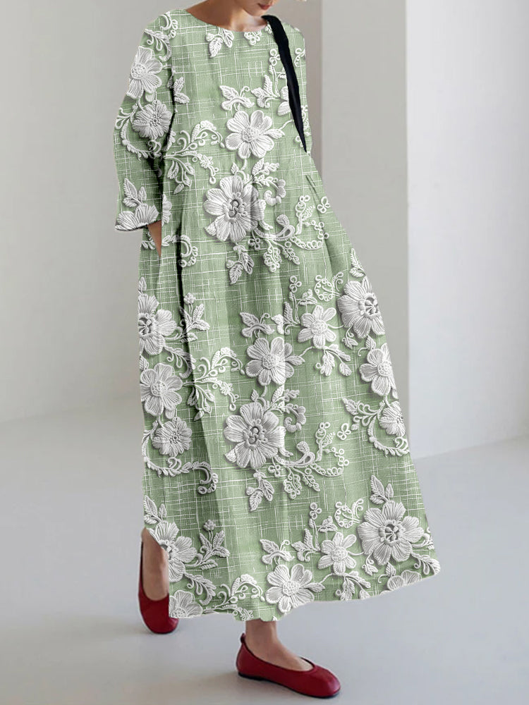 Frances Timeless Women's Floral Maxi Dress for Ceremony Premium Edit