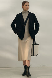 Vintage Inspired Solid Notch Lapel Blazer