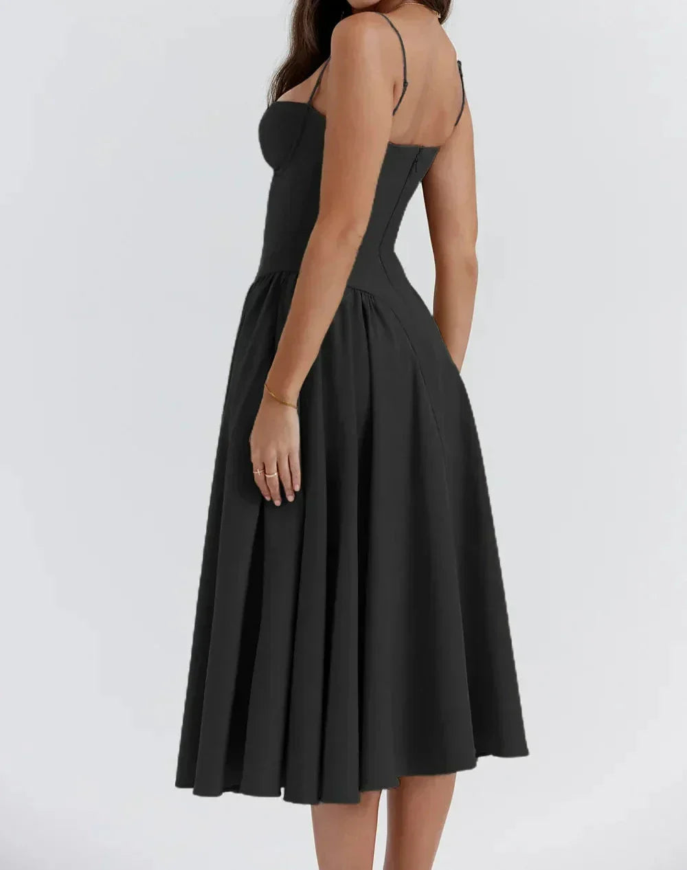 Carolyn Sleeveless Corset Midi Dress
