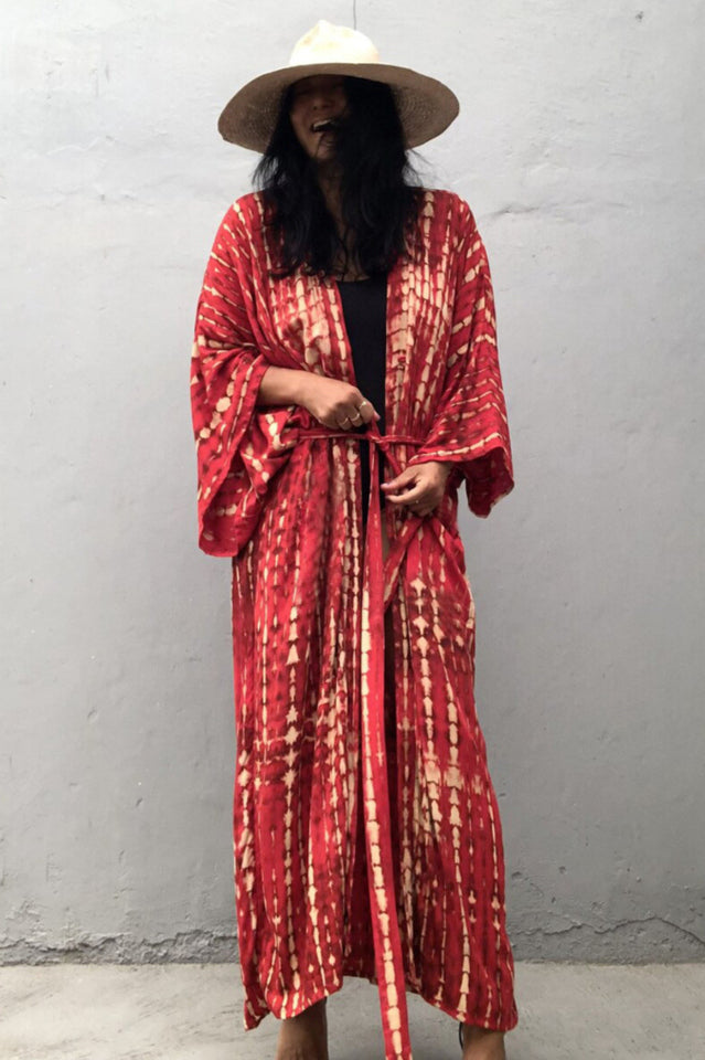 Beach Color Block Printing Cover Up