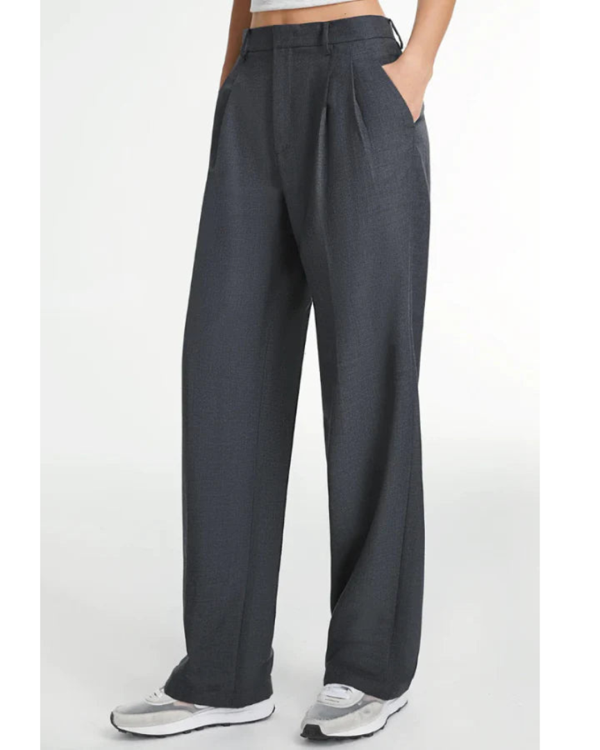 High Waist Pleated Wide Leg Trousers