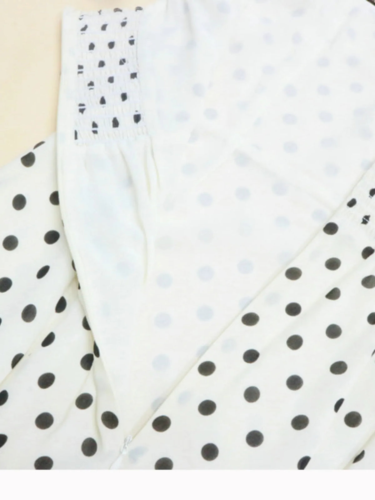 Polka Dot Sweetheart Neckline Maxi Dress