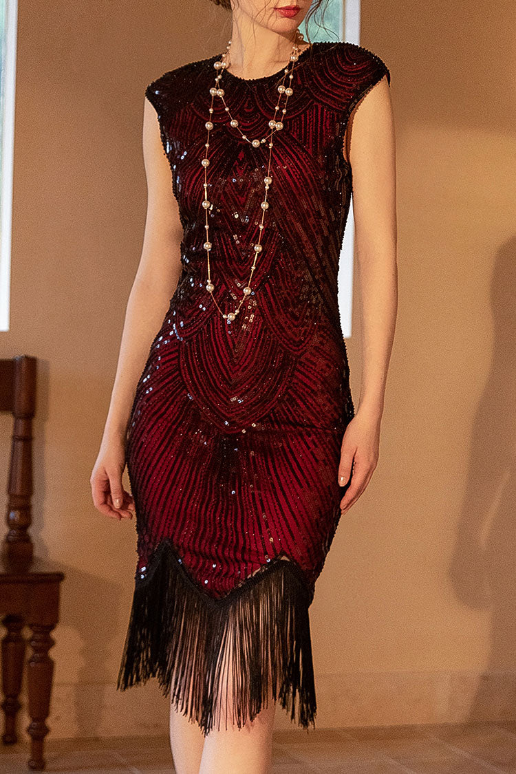 Sequin Fringe Mini Dress
