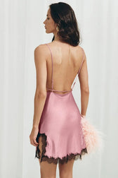 Low Cut Cami Ruffled Bodycon Lace Dress