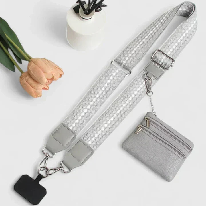 Adjustable Crossbody Phone Strap with Card Pouch
