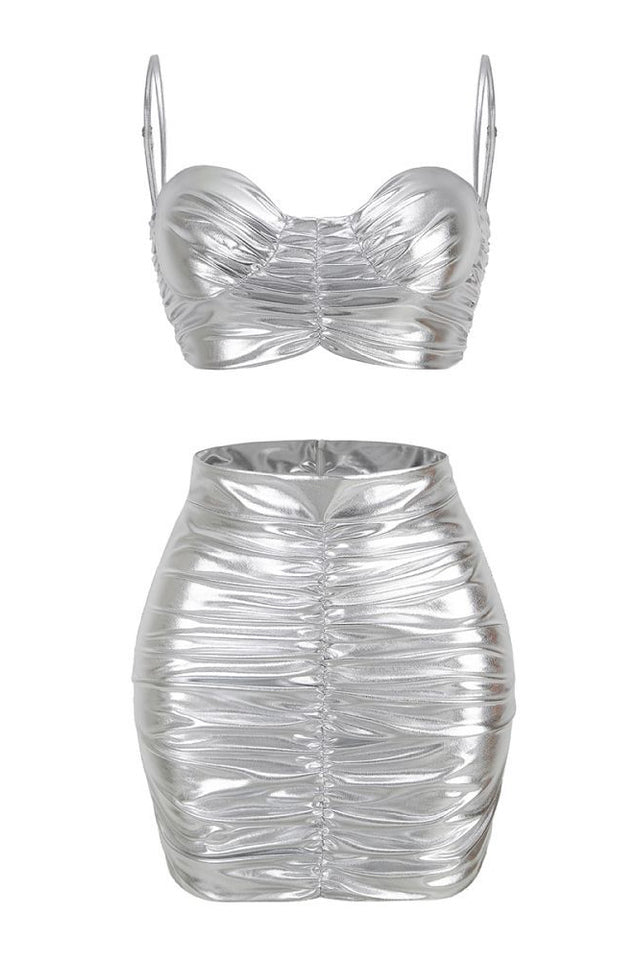 Bauer Ruched Bralette + Riley Skirt Set