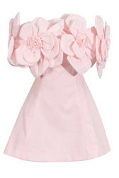 Floral Appliqué Off Shoulder Fit and Flare Mini Dress 14