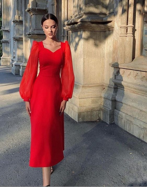 Red prom dress,unique prom dress cc1254